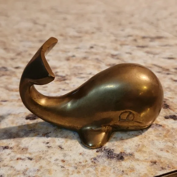 Vintage Brass Whale - Picture 3 of 7